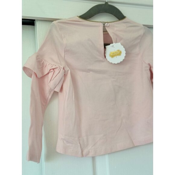 Mud Pie Small (12-18M) "I Love Unicorns" Long Sleeve Tee Pink Cotton/Spandex Ruf - Picture 10 of 11